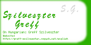 szilveszter greff business card